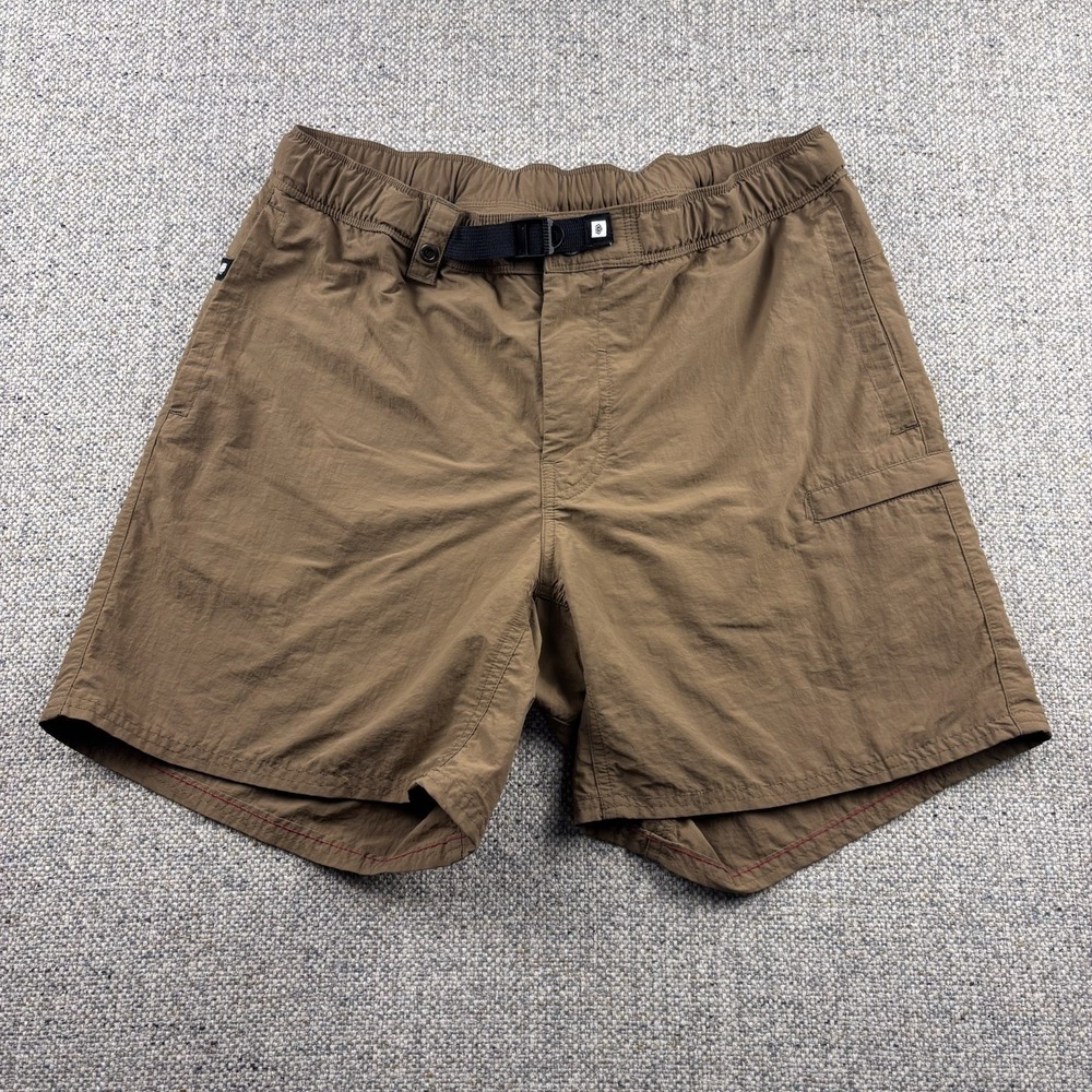 686 Men's Drift Packable Shorts Size Small Khaki Wide Fit Hybrid Belted
